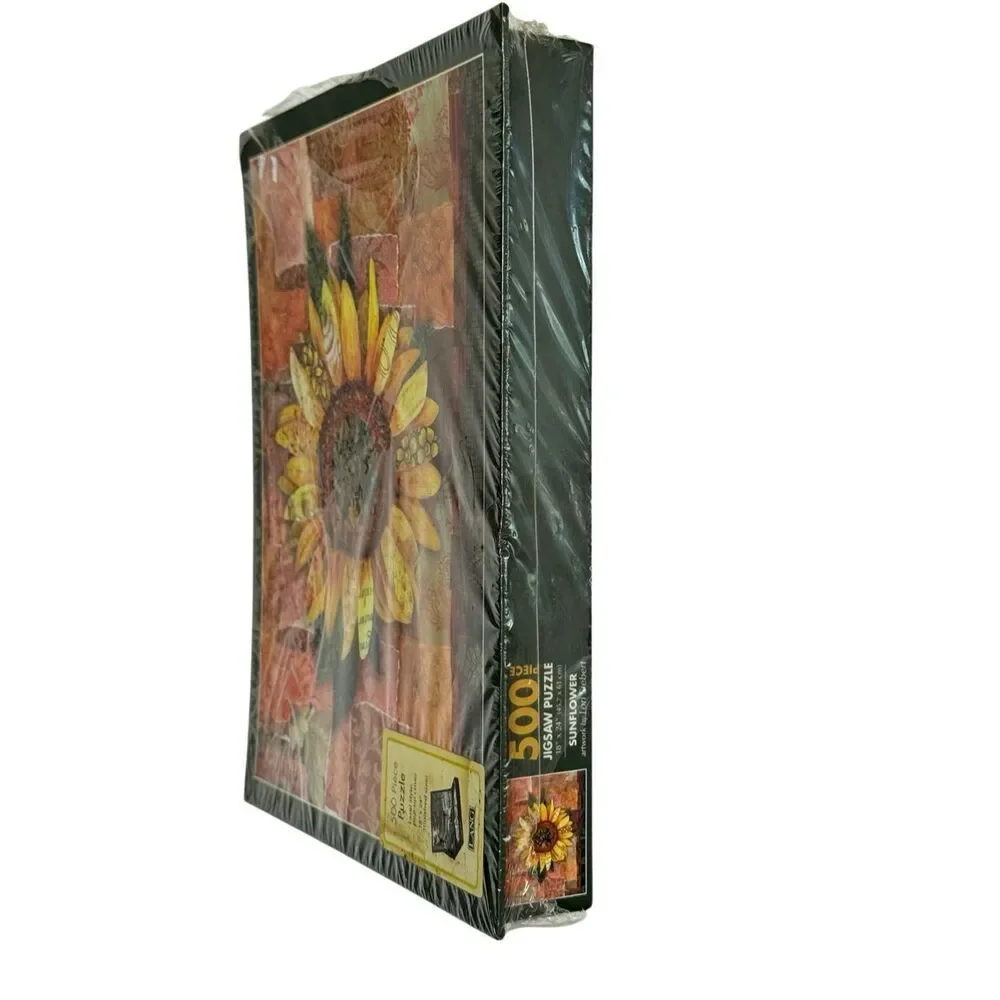 Lang 500 Piece Jigsaw Puzzle  2009 Sunflower Pop up easel cover - Sealed / New
